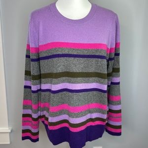 Carlisle Collection purple/grey/pink soft cashmere sweater. Excellent condition
